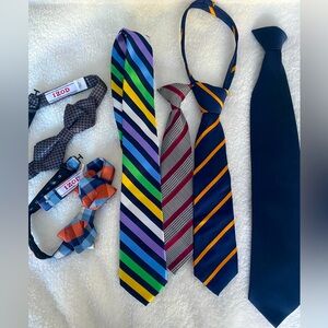 Colourful Collection of kids ties and bow ties.